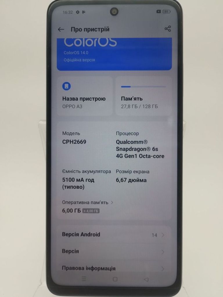 Oppo a3 4g 6/128gb Код:01-200836716. Зображення 7