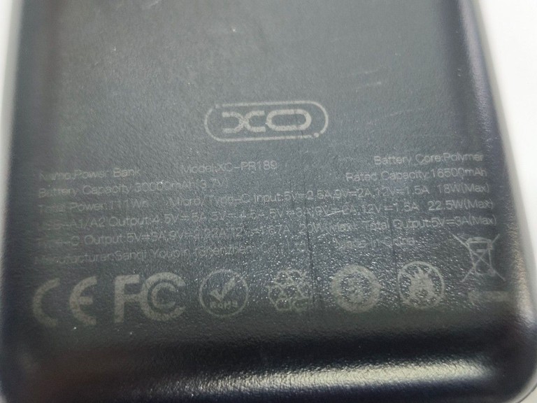 Xo PR189 30000mAh 22.5W Black Код:01-200967765. Изображение 8