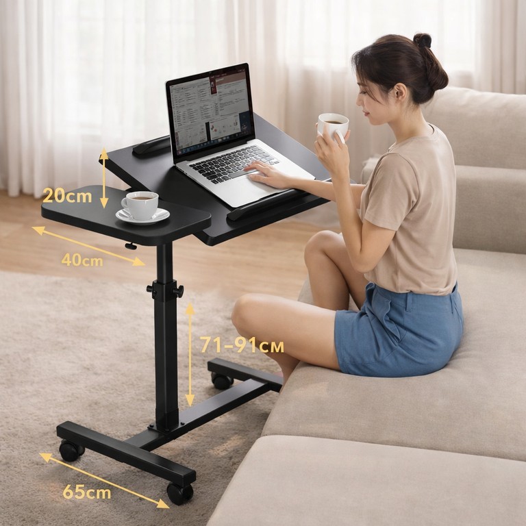 Table на коліщатках з регулюванням висоти 60*40*59-89см Код:null. Зображення 5