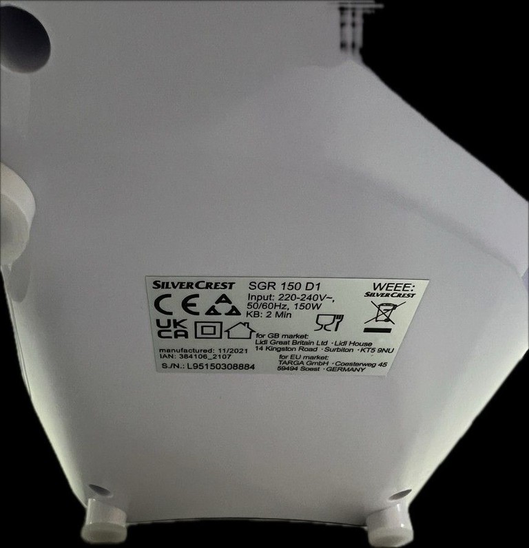 Silvercrest SGR 150 D1 Код:01-201007479. Зображення 5