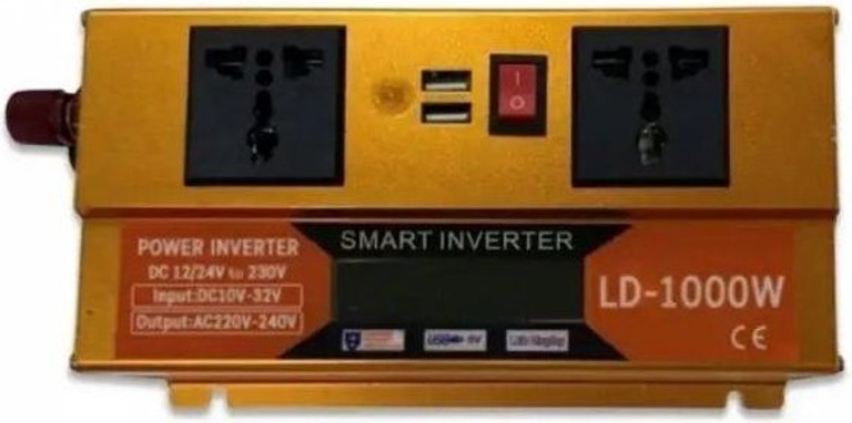 Дешиво Smart Inverter 1000W 12V/24V + LCD, золотий с ломбарда