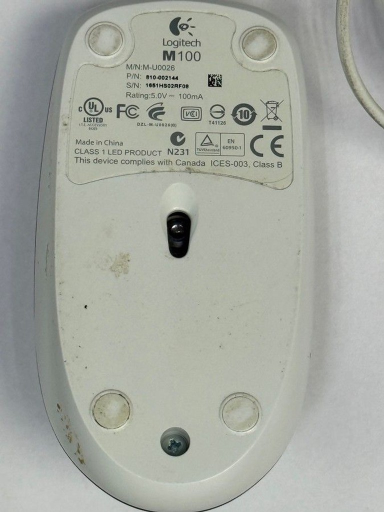 Дешево Logitech M100 White (910-005004, 910-001605, 910-006764) з ломбарду