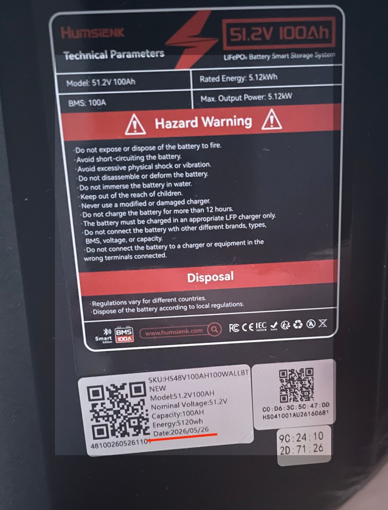 Humsienk 48V, 5Квт, 100Ah  Код:null. Зображення 9