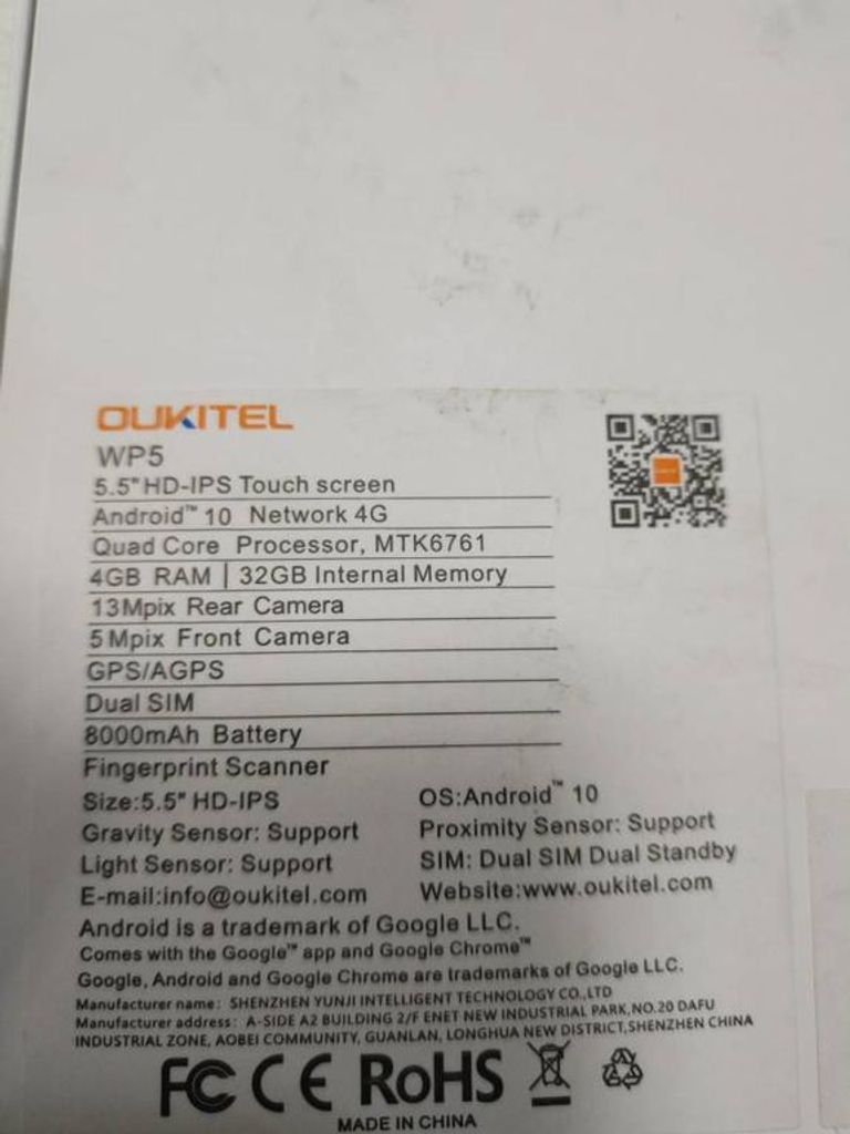 Розпродаж Oukitel WP5 4/32GB Black, продавець Техноскарб