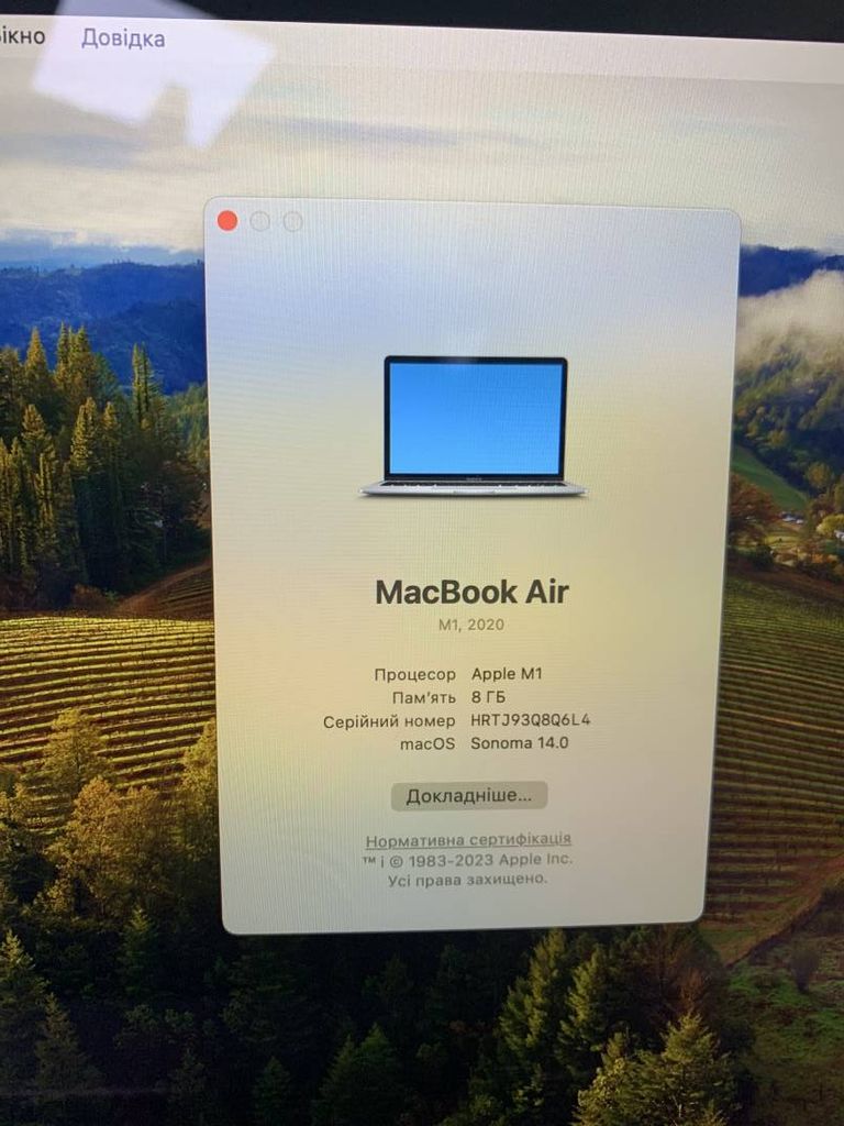 Оголошення Apple MacBook Air 13'' Late 2020 Б/У