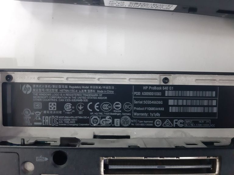 Hp probook 640 g1 14" /core i5-4310m 2,7ghz/ram8gb/ssd128gb/intel hd graphics 4600 Код:01-200482263. Зображення 10