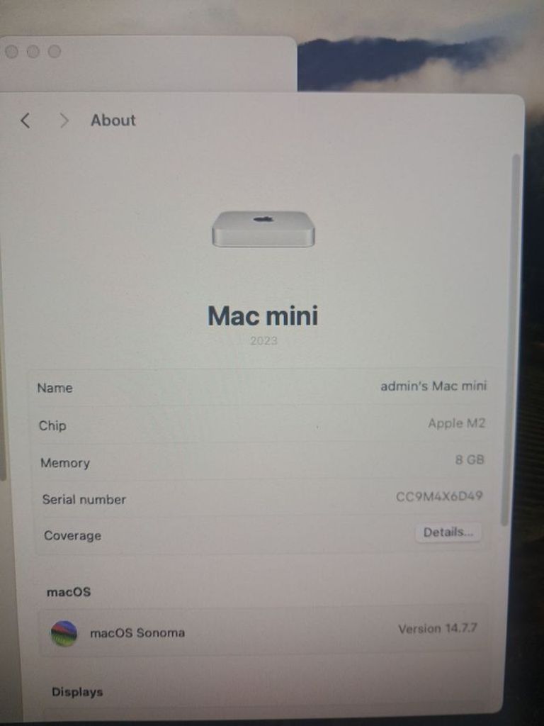 Распродажа Apple mac mini a2686 mmfj3 m2/8core/ram 8gb/ssd256gb, продавец Техноскарб