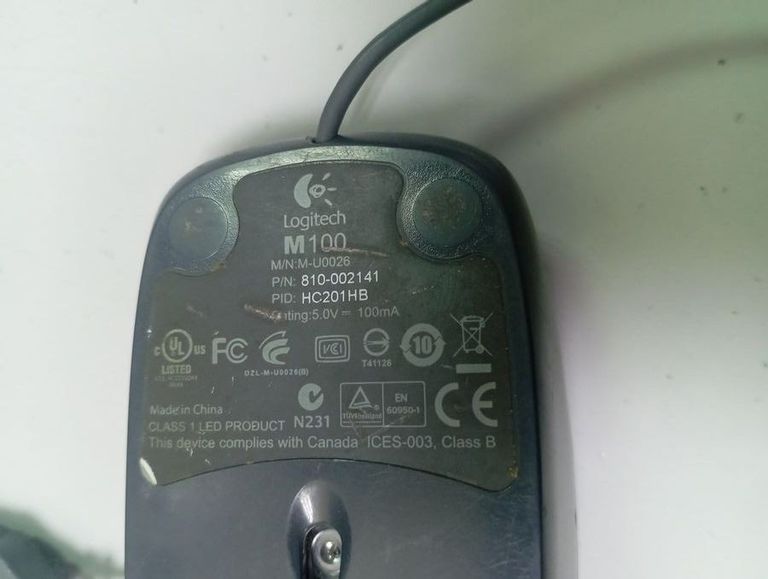 Объявление Logitech m100 Б/У