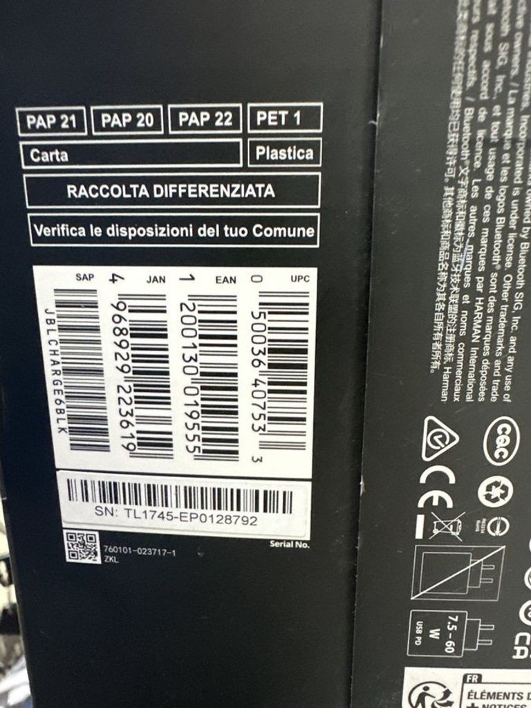 Дешево JBL Charge 6 Black з ломбарду