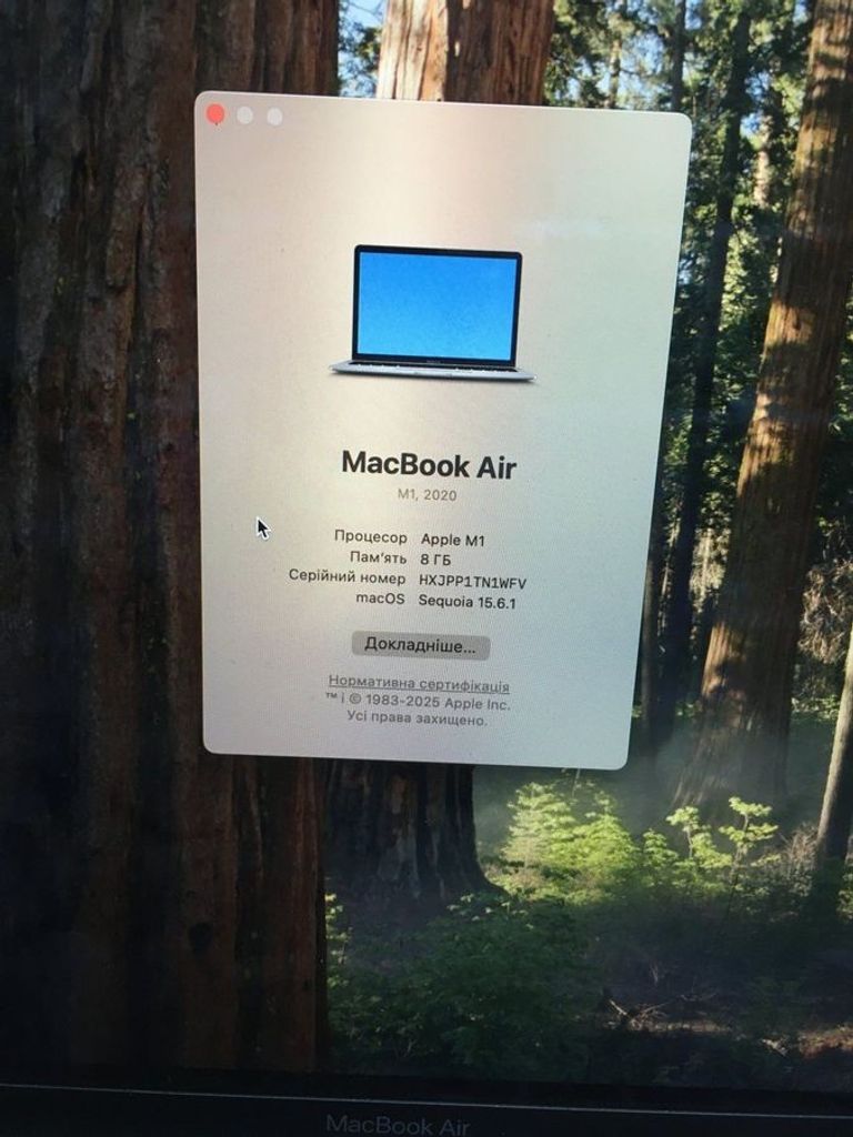 Объявление Apple MacBook Air 13'' Late 2020 Б/У