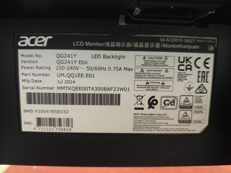 Acer nitro qg241y Код:01-200845209. Изображение 5