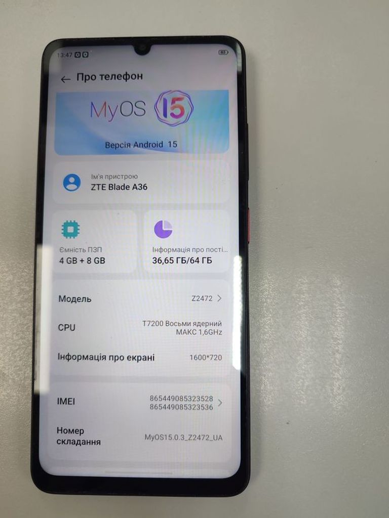 Распродажа Zte Blade A36 4/64GB Green, продавец Техноскарб