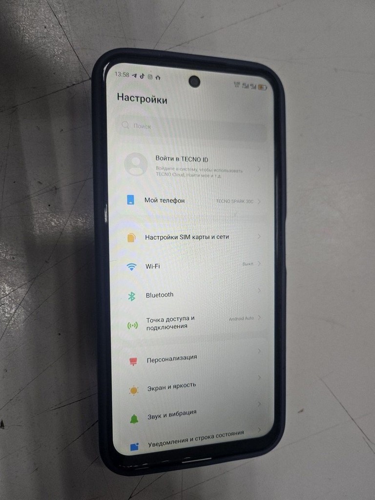 Объявление Tecno spark 30c kl5n 8/256gb Б/У