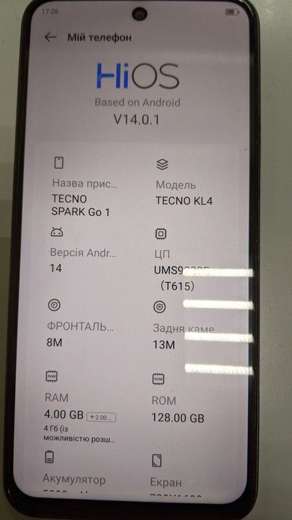 Дешиво Tecno spark go 1 kl4 4/128gb с ломбарда