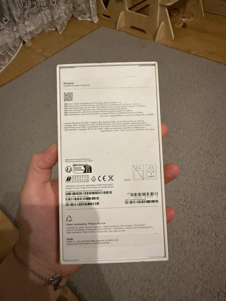 Дешево Apple iPhone Air 512GB Space Black (MG374, MG1E4, MG2Q4) з ломбарду