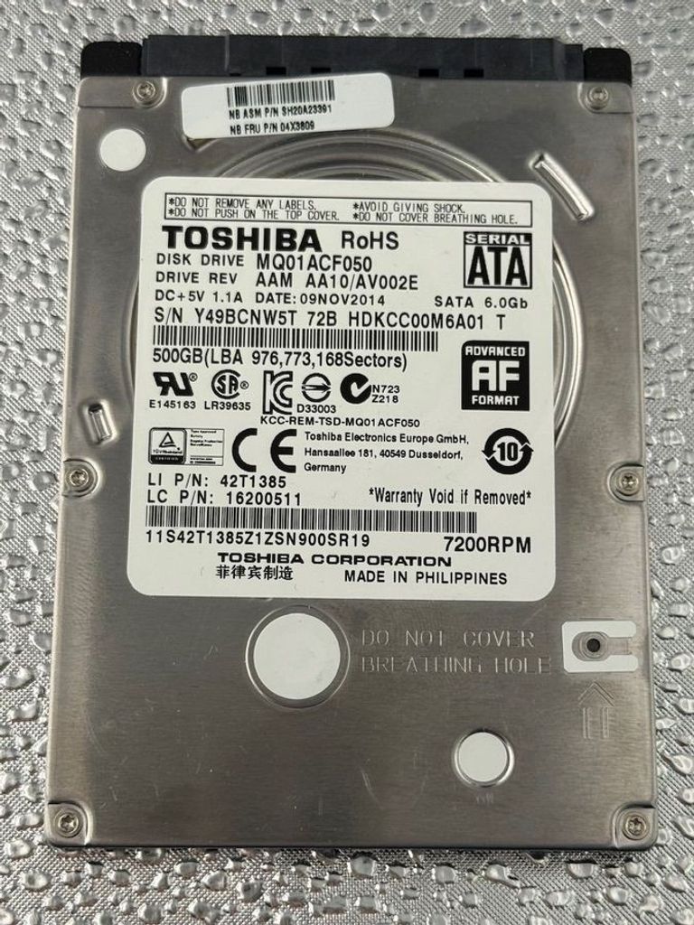 Купить Toshiba mq01acf050 500gb Б/У