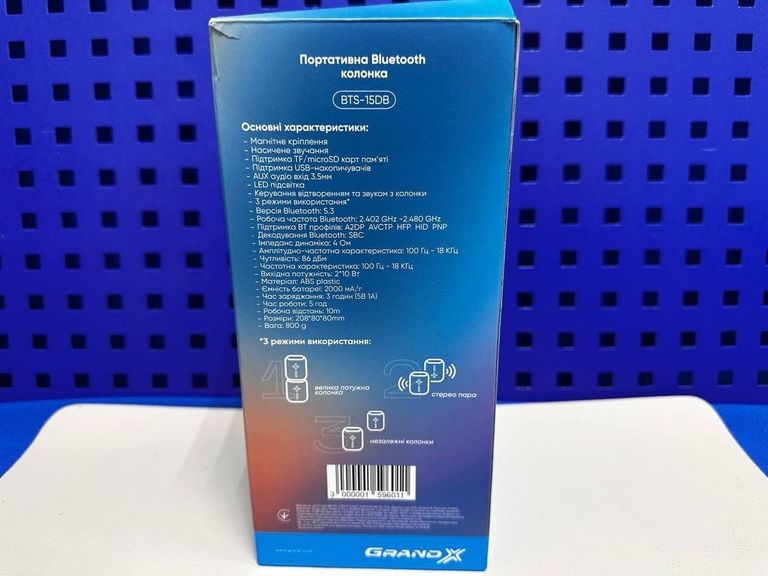Grand-x BTS-15DB Код:01-200815289. Зображення 9