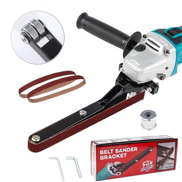 Оголошення Шліфувальна насадка-гриндер на болгарку (P60 та P100) / Стрічкова насадка на кутову шліфувальну машину 27 см + 2 стрічки Б/У