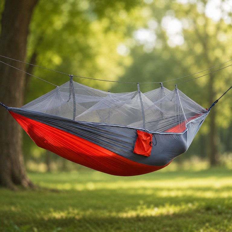 Hammock з москітною сіткою 220x120 см Помаранчевий Код:null. Изображение 5