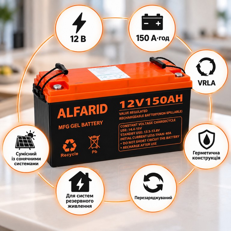 Купити BATTERY GEL Turkishh Solar 12V 150 Ah Б/У
