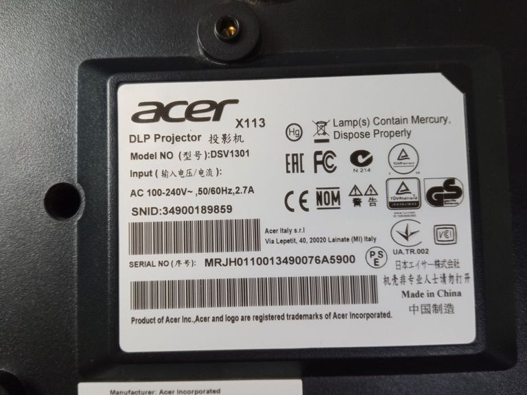 Acer x1130dlp Код:2000003401321. Изображение 8