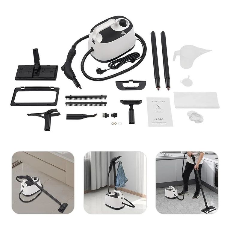 Акція! Електричний пароочисник 2000 Вт, ручний пристрій з універсальним колесом, максимальна температура пари 102°C, максимальни Код:null. Зображення 6