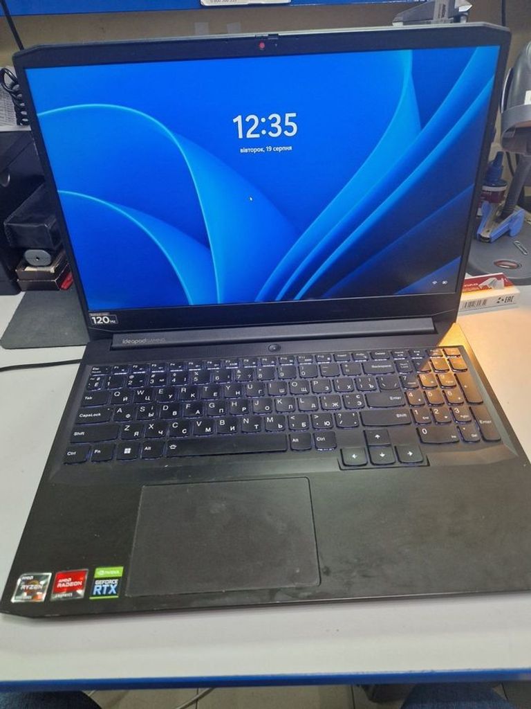 Оголошення Lenovo 15/ryzen 5 5600h ddr4/16gb ddr4/hdd *відсутній/ssd 640 gb/geforce rtx3050 4gb Б/У