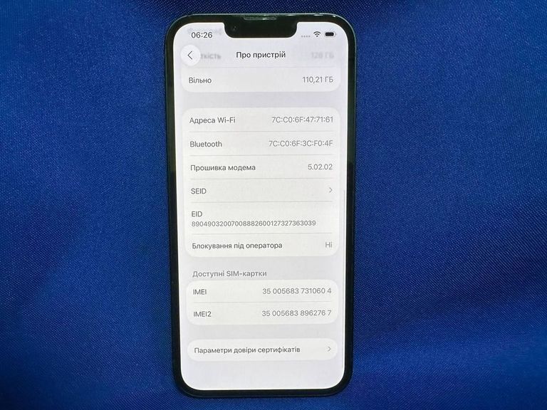 Apple iPhone 13 128GB Blue (MLPK3) Код:01-200744657. Зображення 14
