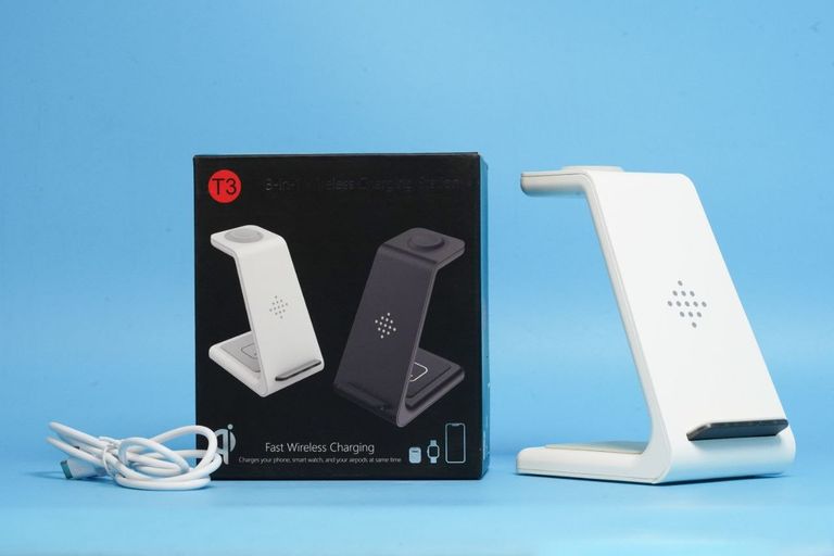 Wireless Charging Station бездротова зарядка для iPhone / iWatch / AirPods (T-3) White. Нова. Код:null. Изображение 10