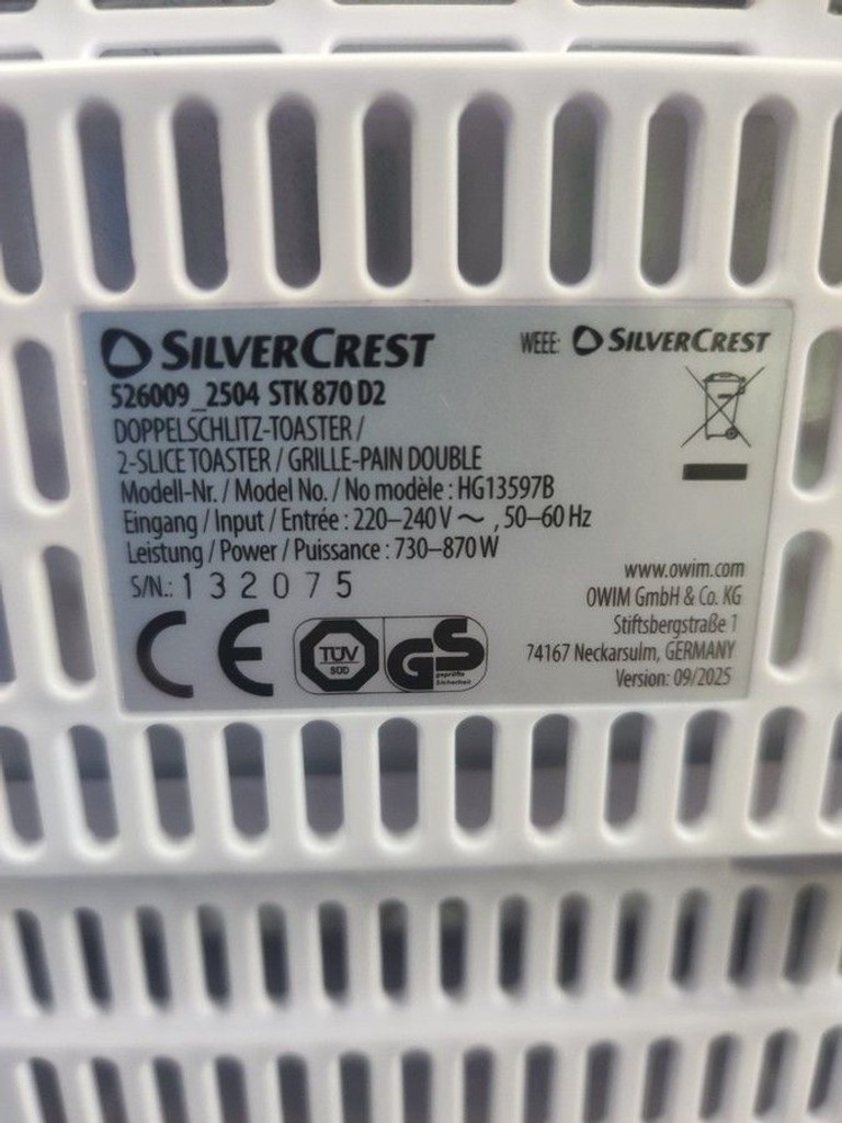 Купить Silvercrest STK 870 C3 White Б/У