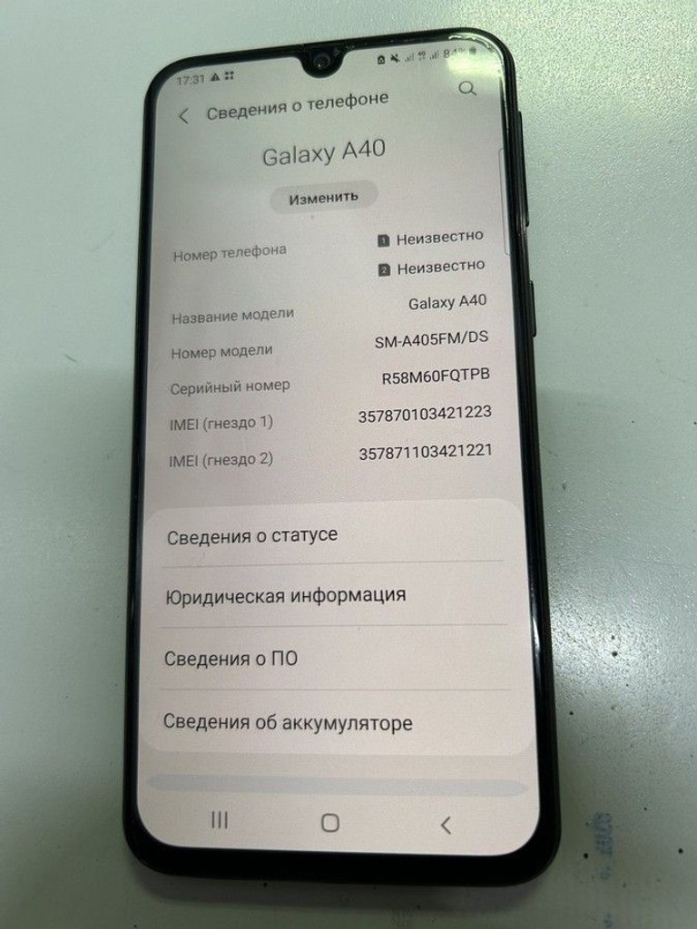 Оголошення Samsung galaxy a40 2019 sm-a405 4/64gb Б/У