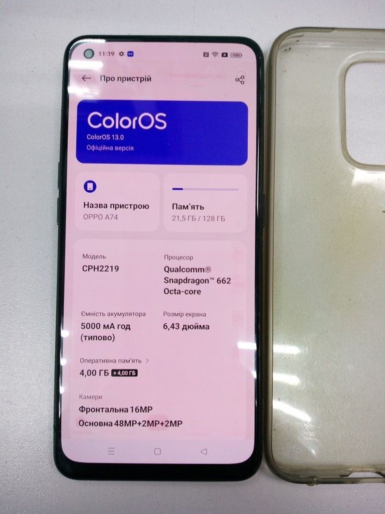 Oppo a74 4/128gb cph2219 Код:01-200975506. Зображення 5
