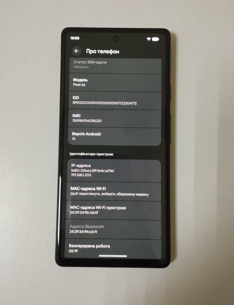 Google pixel 6a 6/128gb Код:01-201004386. Зображення 5