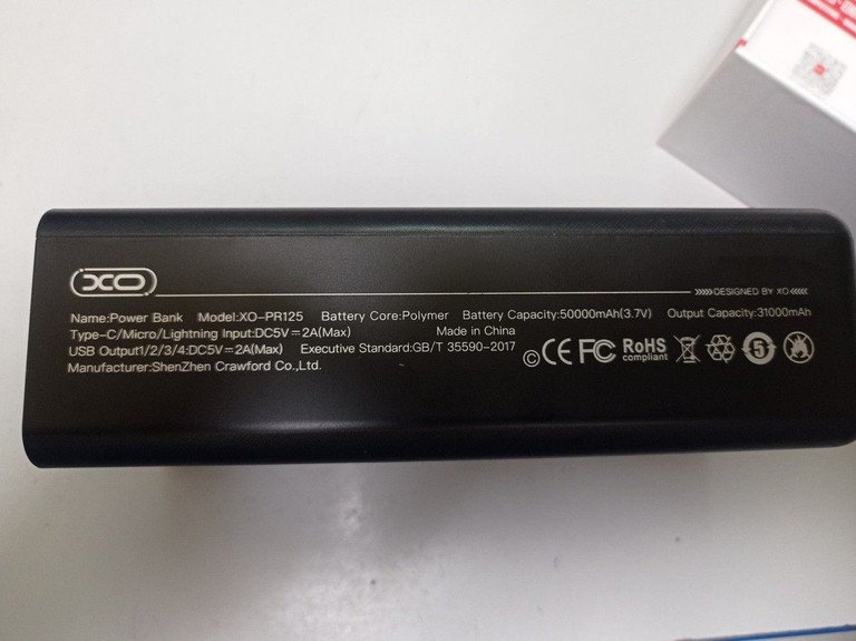 Дешево Xo PR125 37W 50000mAh Black з ломбарду