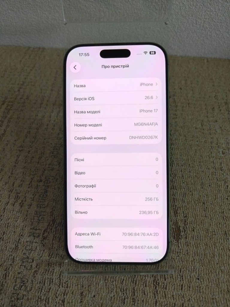 Apple iPhone 17 256GB Black (MG6J4) Код:01-201108572. Изображение 5