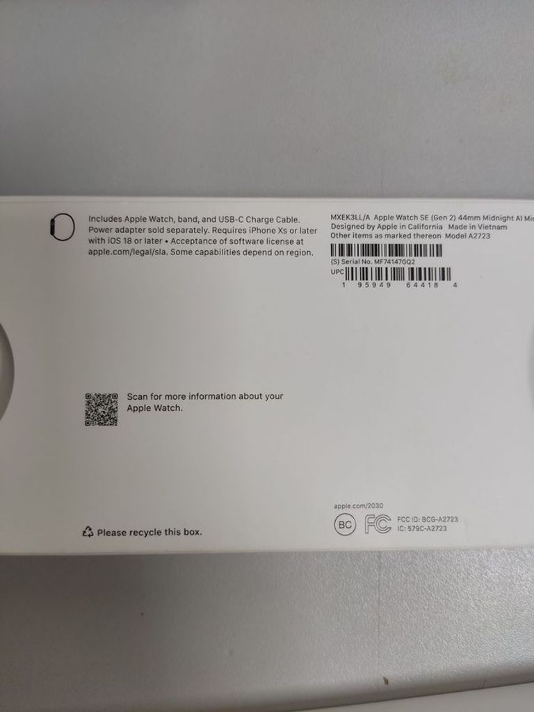 Apple watch se 2 gps 44mm aluminum case with sport Код:01-200571076. Изображение 6