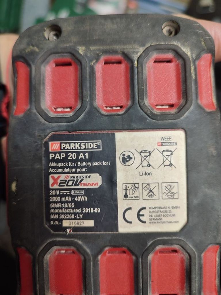 Оголошення Parkside pbsa 20-li a1 Б/У