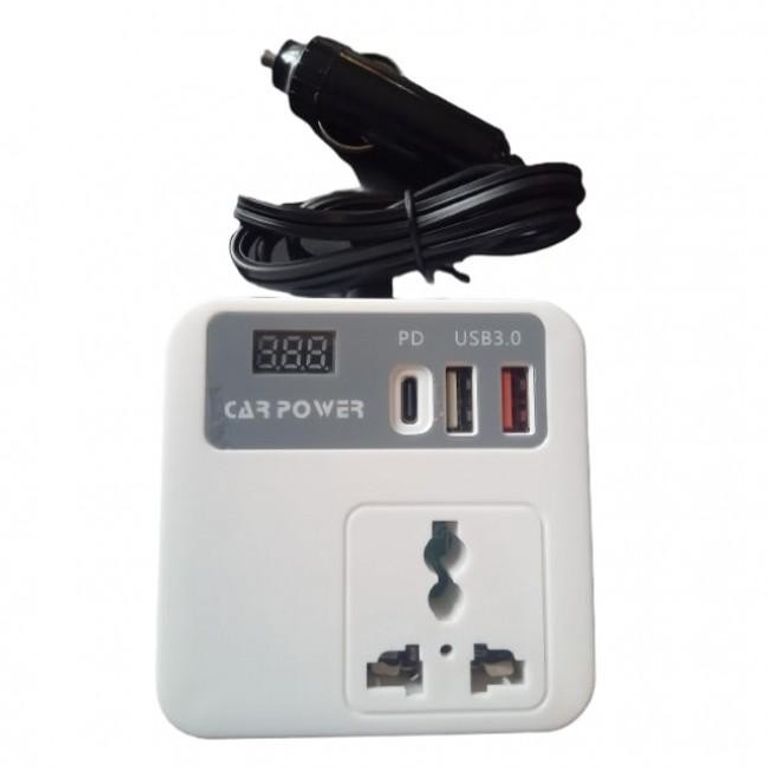 Купити Car Power 12V-220V з USB та Type-C PD Б/У