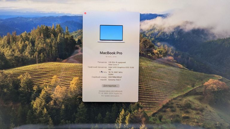 Объявление Apple macbook pro 16" 2019 a2141 core i7 2,6ghz/ram 16gb/ssd 512gb/intel graphics 630 Б/У