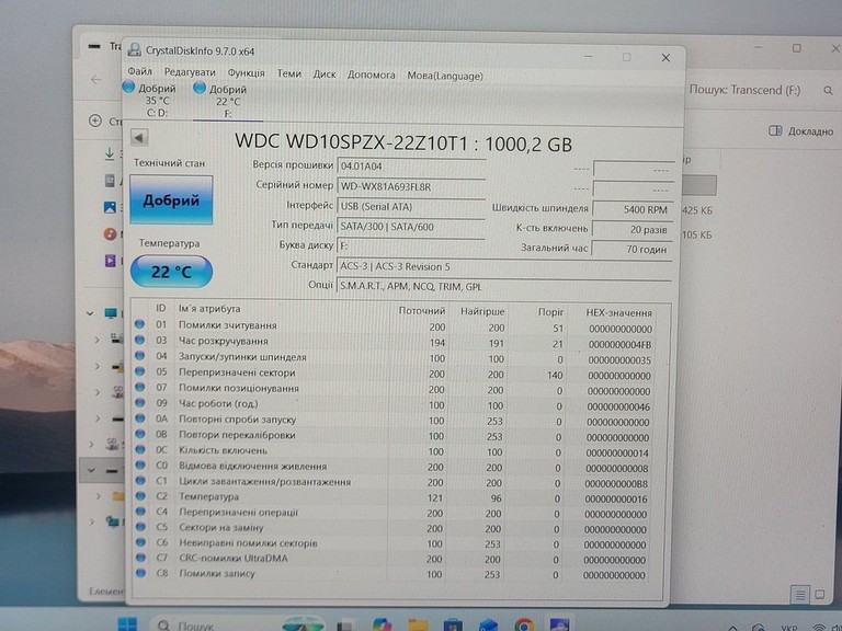 Розпродаж Transcend storejet 25m3s 1 tb, продавець Техноскарб
