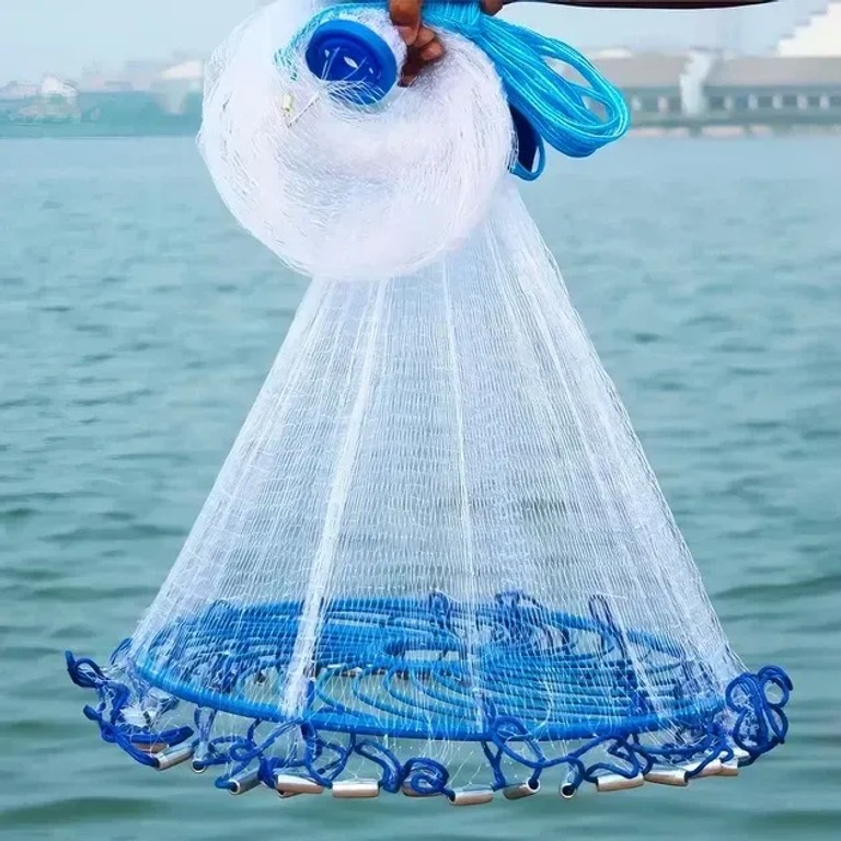 Дешево FISH NET для ловлі рибу 0240 2,5 м кільце 45 см зручна та компактна модель з ломбарду