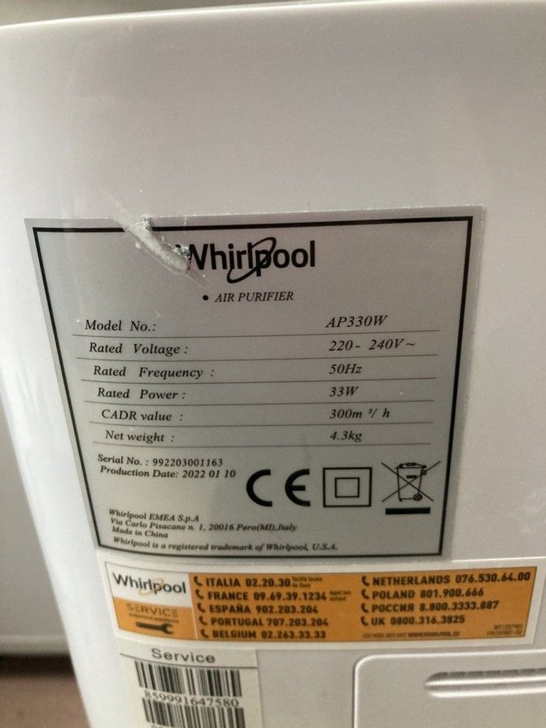 Оголошення Whirlpool AP330W Б/У