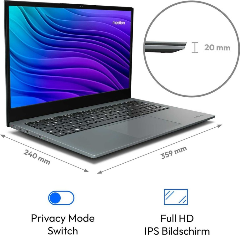 MEDION 15.6" i5-13gen / 32GB RAM / 1TB SSD. • Швидкісний • Ідеал з Європи. Код:null. Изображение 11