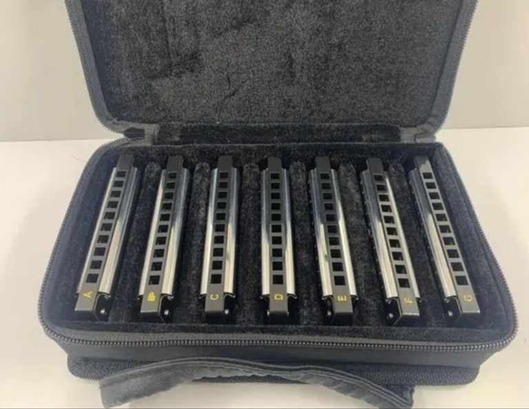 Купить Акція. Набір, губна гармошка Eastar Major Blues, 7 тонол, CDEFGA Bb School Band (США) Нові! Б/У