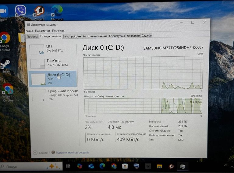 Lenovo 14/core i5 6300u ddr3/8gb ddr3/hdd *відсутній/ssd 250 gb/*інтегрована Код:01-200796749. Зображення 9