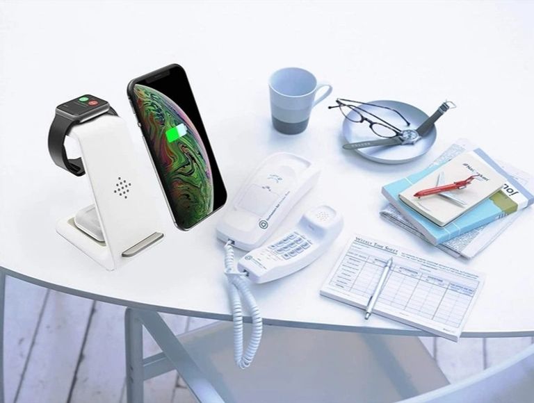 Wireless Charging Station бездротова зарядка для iPhone / iWatch / AirPods (T-3) White. Нова. Код:null. Изображение 12