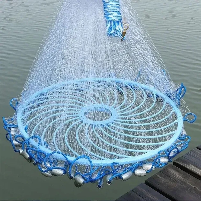 FISH NET для ловлі рибу 0240 2,5 м кільце 45 см зручна та компактна модель Код:null. Зображення 4