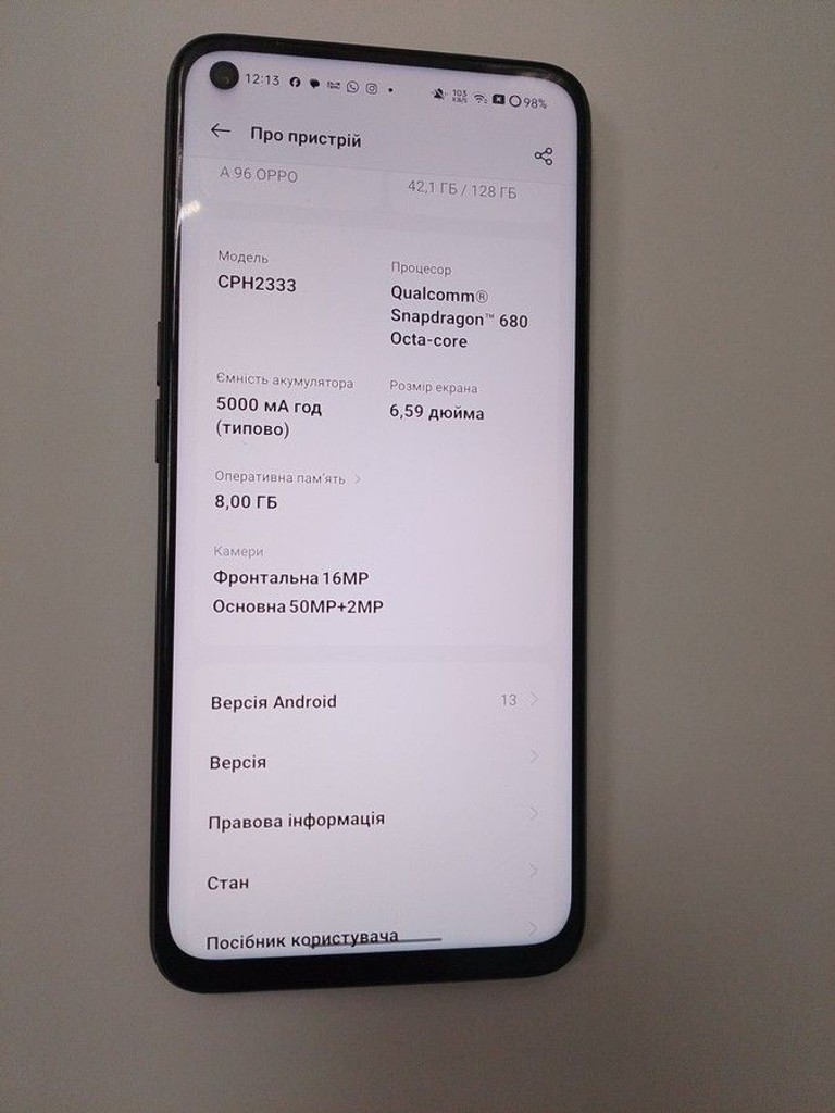 Дешиво Oppo a96 8/128gb с ломбарда