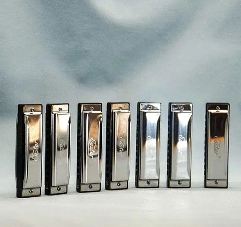 Объявление Акція. Набір, губна гармошка Eastar Major Blues, 7 тонол, CDEFGA Bb School Band (США) Нові! Б/У