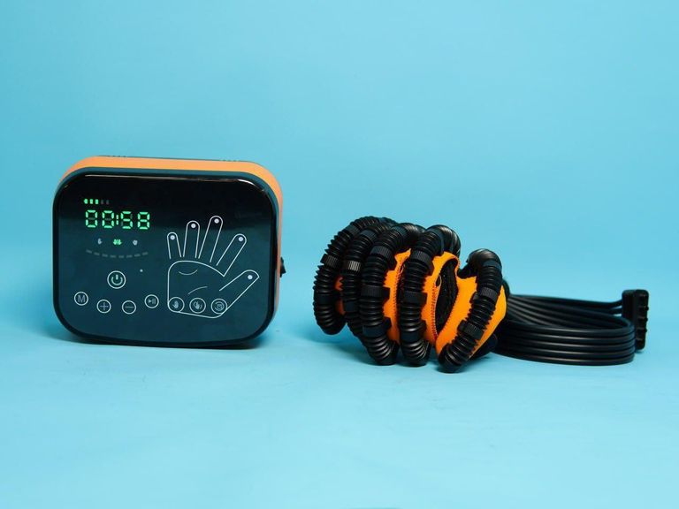 Дешево Акція! Робот тренажер для правої руки та пальців акумуляторний Реабілітація після травм з дзеркальною рукавичкою Розмір L. Новий з ломбарду